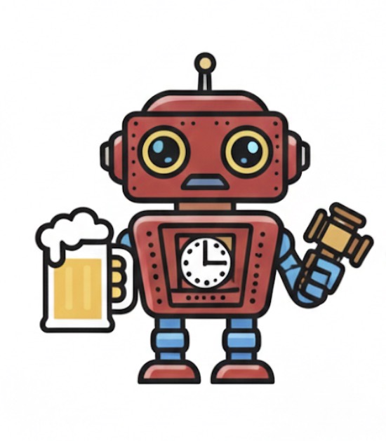 DIY DUI red robot mascot