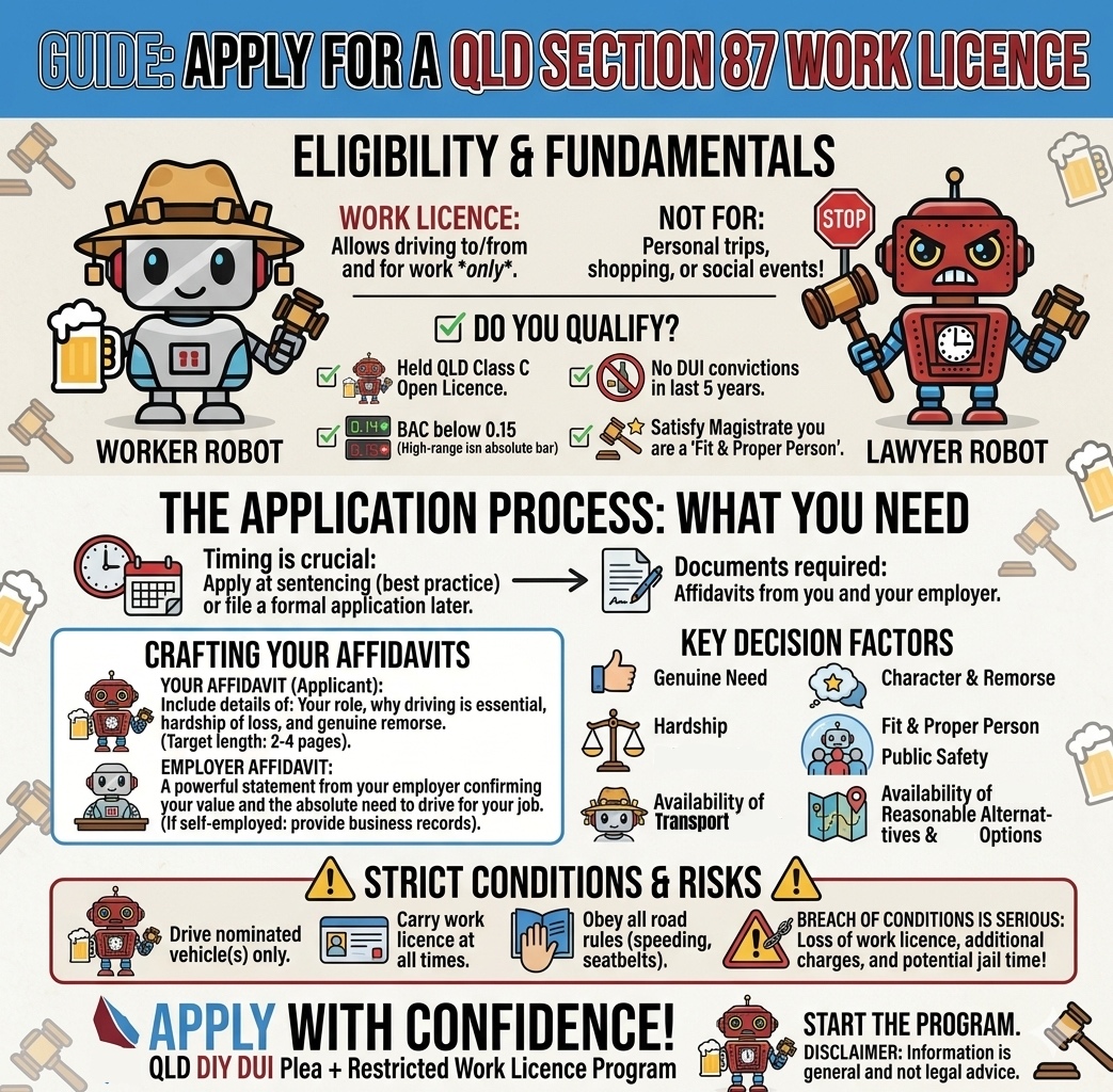 Section 87 Work Licence QLD: How to Apply After DUI?