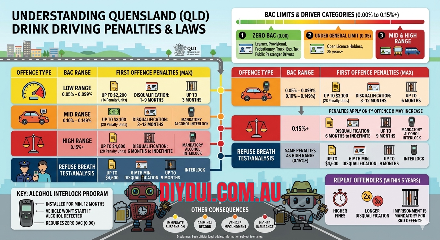 Queensland Drink Driving Penalties & Laws Explained
