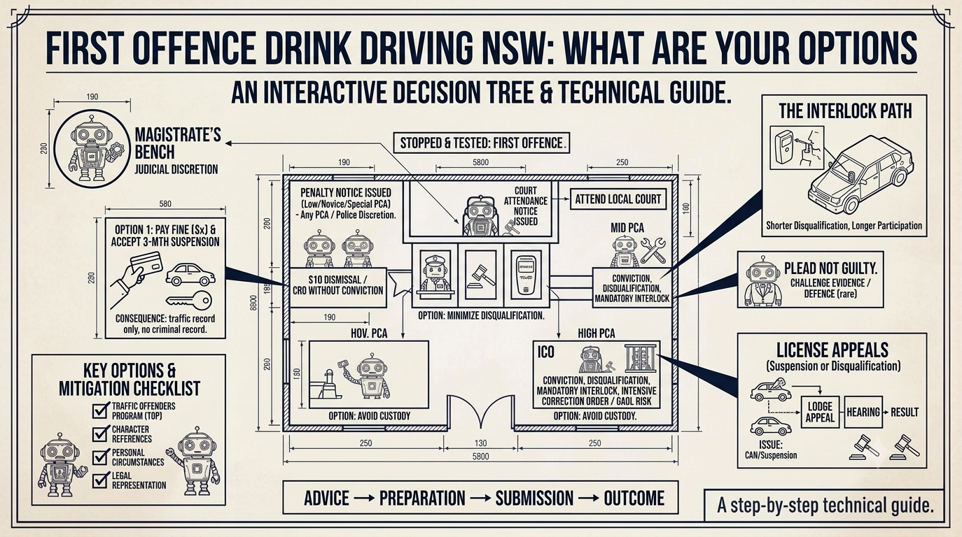 First Offence Drink Driving NSW - Options and Decision Tree