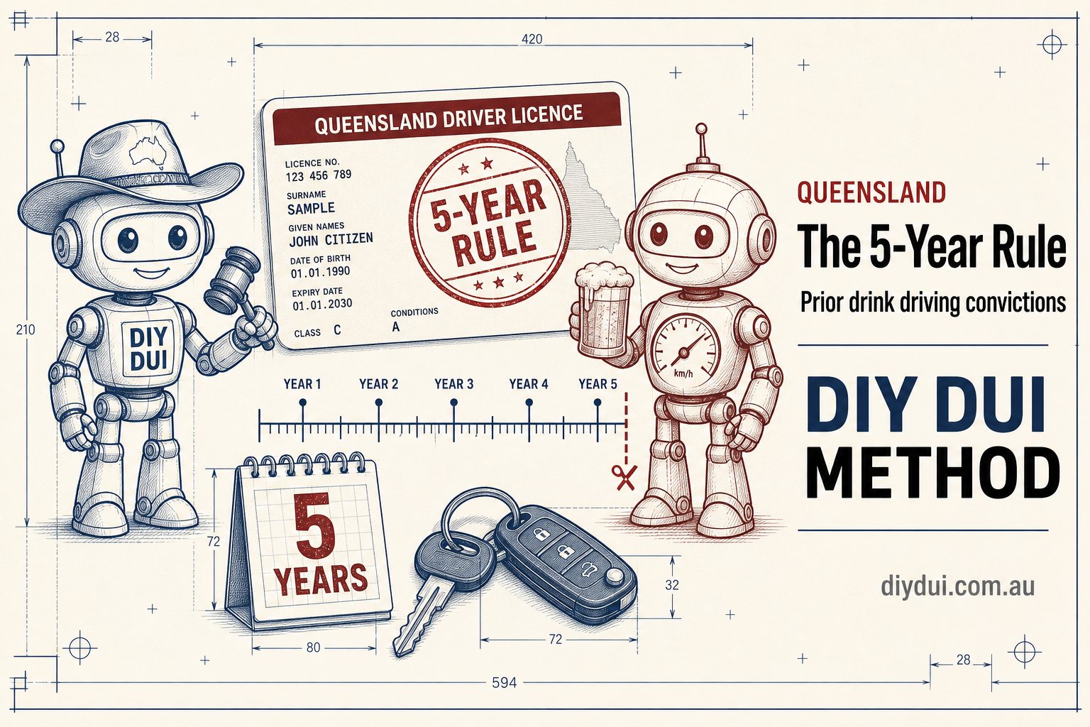 The 5-year rule for DUI offences in Queensland: how prior convictions affect your case